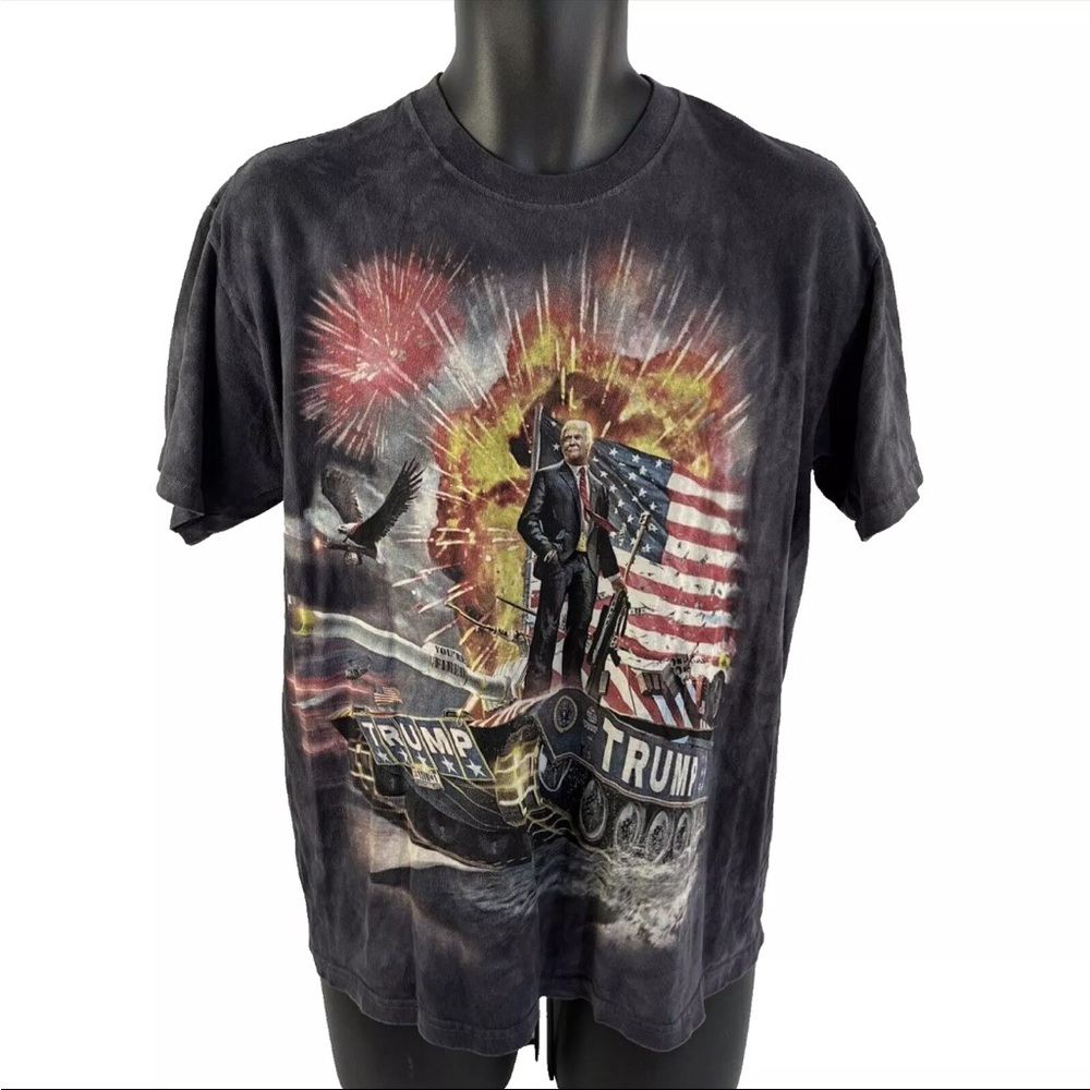 Mens The Mountain Donald Trump Americana T-Shirt Sz M Discontinued Tie-Dyed